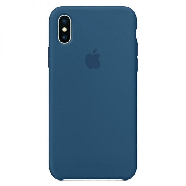 قاب سیلیکونی آیفون iPhone X/XS Silicone Case آبی X/XS