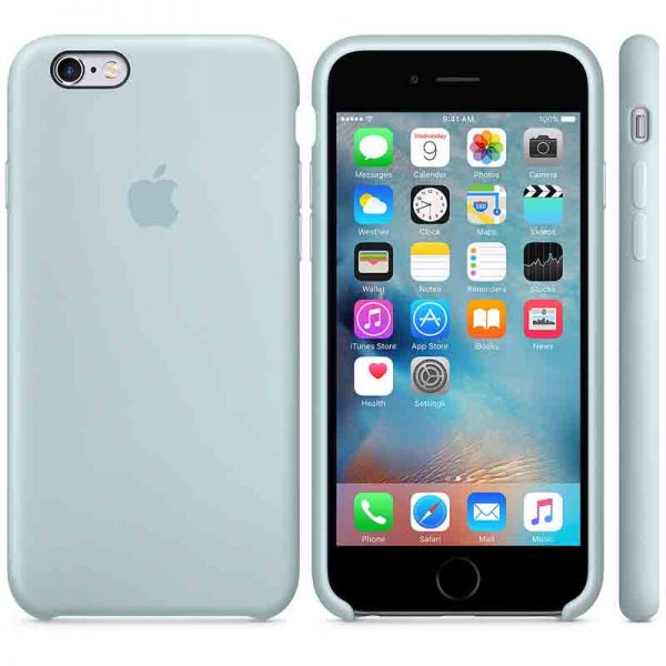 قاب سیلیکونی آیفون iPhone 6/6S Silicone Case 6/6S آبی کم رنگ