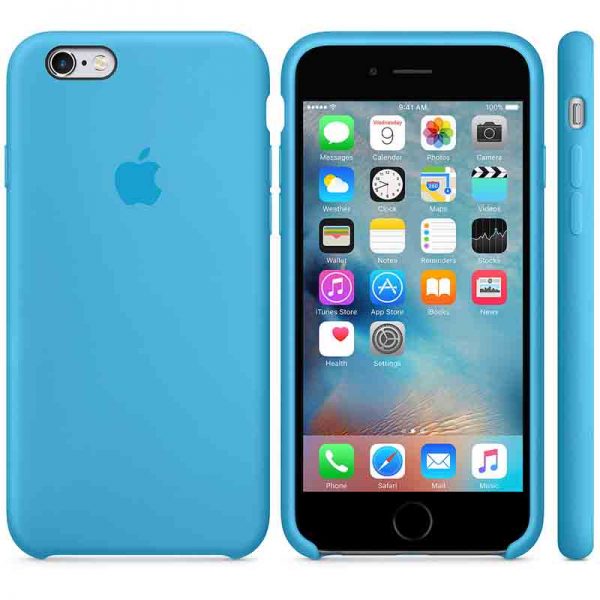 قاب سیلیکونی آیفون iPhone 6/6S Silicone Case 6/6S آبی روشن