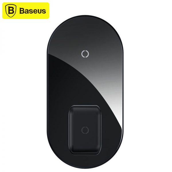 شارژر وایرلس موبایل و ایرپاد بیسوس Baseus Simple 2 in 1 Wireless Charger 15W BS-W508