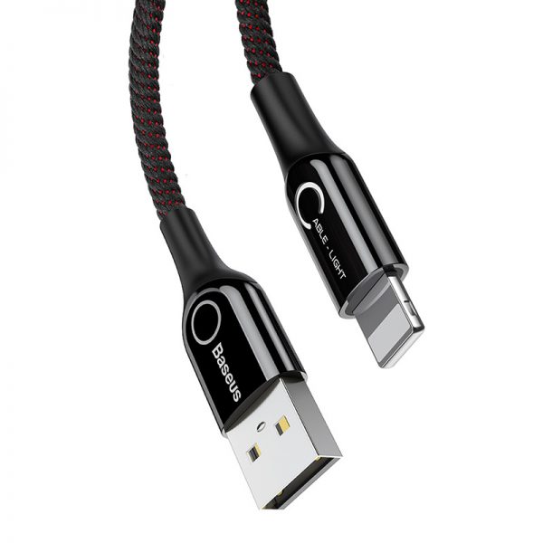کابل شارژ لایتنینگ هوشمند بیسوس Baseus C-shaped light intelligent Lightning cable