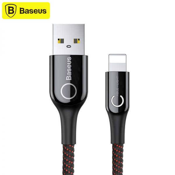 کابل شارژ لایتنینگ هوشمند بیسوس Baseus C-shaped light intelligent Lightning cable