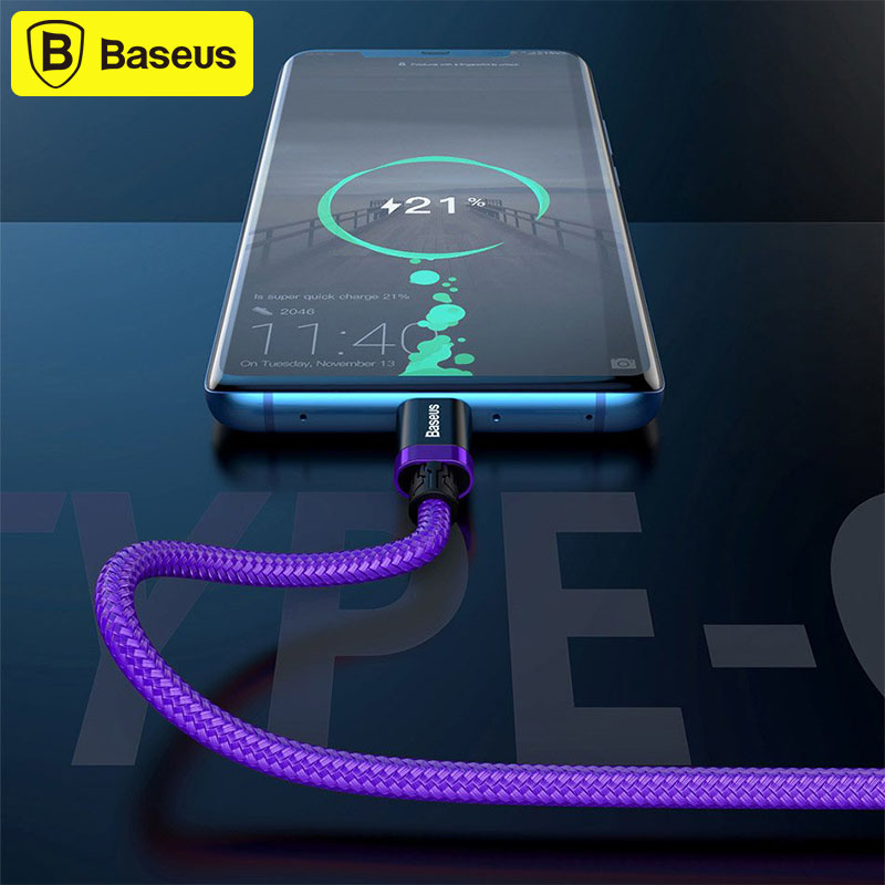 کابل شارژ تایپ سی بیسوس سوپر شارژ Baseus Purple HW Flash Charge CATZH-AV1