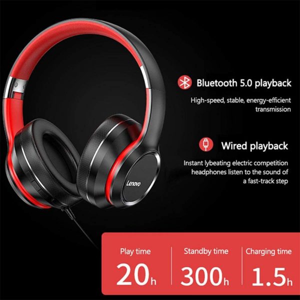 هدفون بلوتوث لنوو Lenovo HD200 Bluetooth Headphone