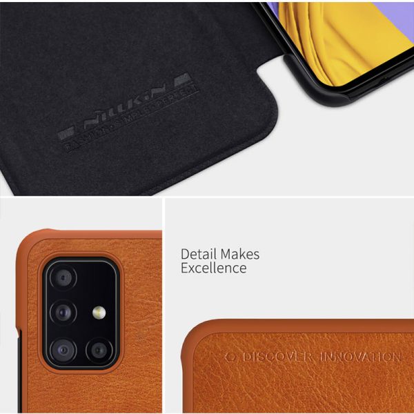 کیف چرمی نیلکین سامسونگ Nillkin Qin Leather Case Samsung Galaxy A51