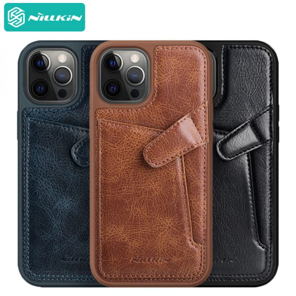 قاب چرمی نیلکین آيفون ۱۲ و ۱۲ پرو Nillkin iPhone 12 , 12 Pro Aoge Leather Case