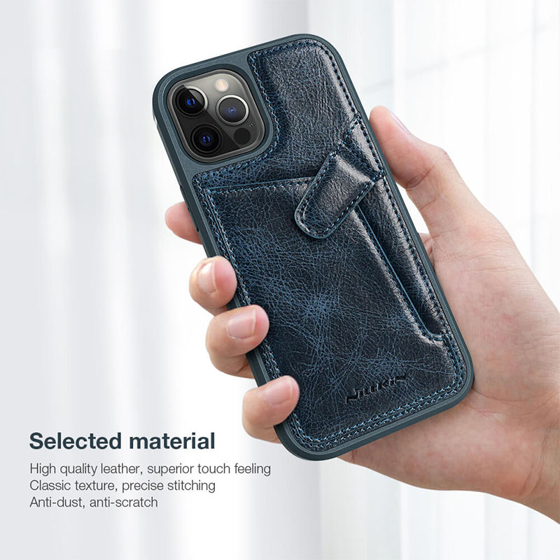 قاب چرمی نیلکین آيفون ۱۲ و ۱۲ پرو Nillkin iPhone 12 , 12 Pro Aoge Leather Case