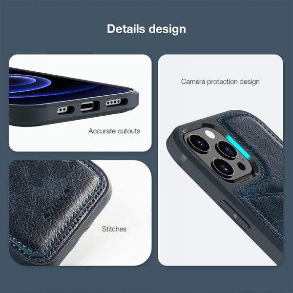 قاب چرمی نیلکین آيفون ۱۲ پرو مکس Nillkin iPhone 12 Pro Max Aoge Leather Case