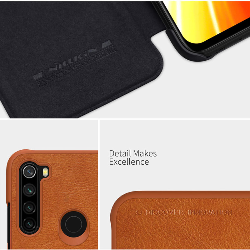 کیف چرمی نیلکین شیائومی Nillkin Qin Leather Case Xiaomi Redmi Note 8