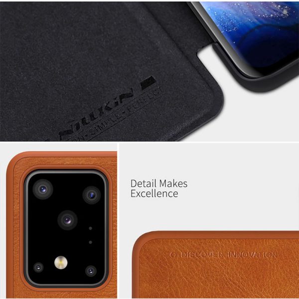 کیف چرمی نیلکین سامسونگ Nillkin Qin Leather Case Samsung Galaxy S20 Ultra
