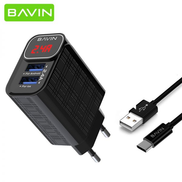 شارژر دیواری باوین همراه با کابل Bavin PC315 charge with cable