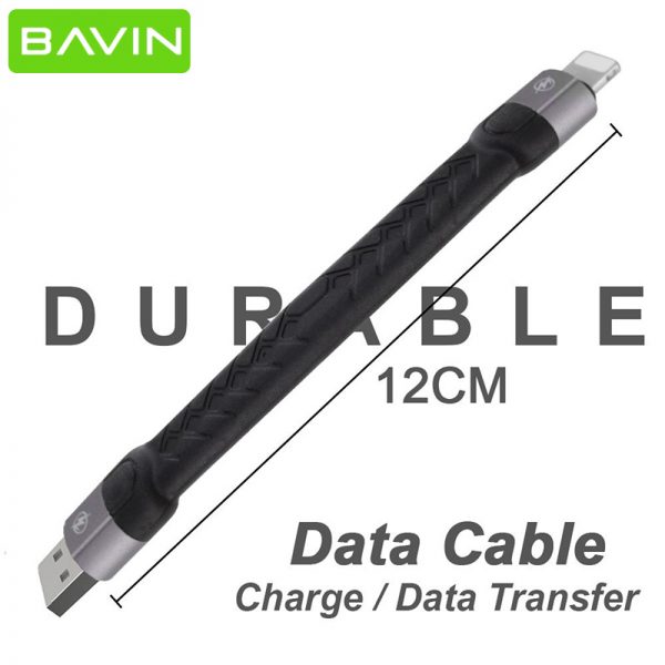 کابل شارژ لاتنینگ کوتاه باوین Bavin CB192 Lightning Cable 12CM