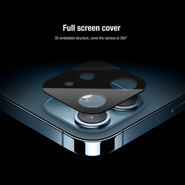 محافظ صفحه نمایش شیشه‌ای و دوربین نیلکین آیفون Nillkin Amazing 2-in-1 HD full screen glass Apple iPhone 12 6.1
