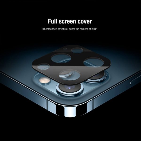 محافظ صفحه نمایش شیشه‌ای و دوربین نیلکین آیفون Nillkin Amazing 2-in-1 HD full screen glass Apple iPhone 12 Pro 6.1
