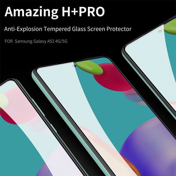محافظ صفحه شیشه ای نیلکین سامسونگ Samsung Galaxy A52 4G, A52 5G Nillkin H+ Pro