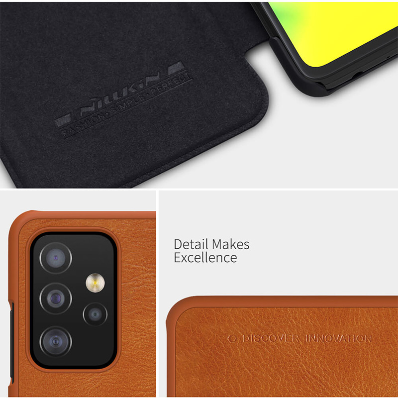 کیف چرمی نیلکین سامسونگ Samsung Galaxy A52 4G , A52 5G Nillkin Qin Leather Case