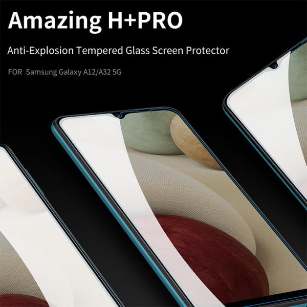محافظ صفحه شیشه ای نیلکین سامسونگ Samsung Galaxy A32 5G , A12 , M12 Nillkin H+ Pro