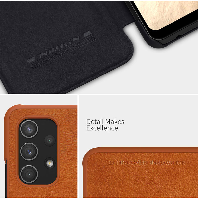 کیف چرمی نیلکین سامسونگ Samsung Galaxy A32 4G Nillkin Qin Leather Case