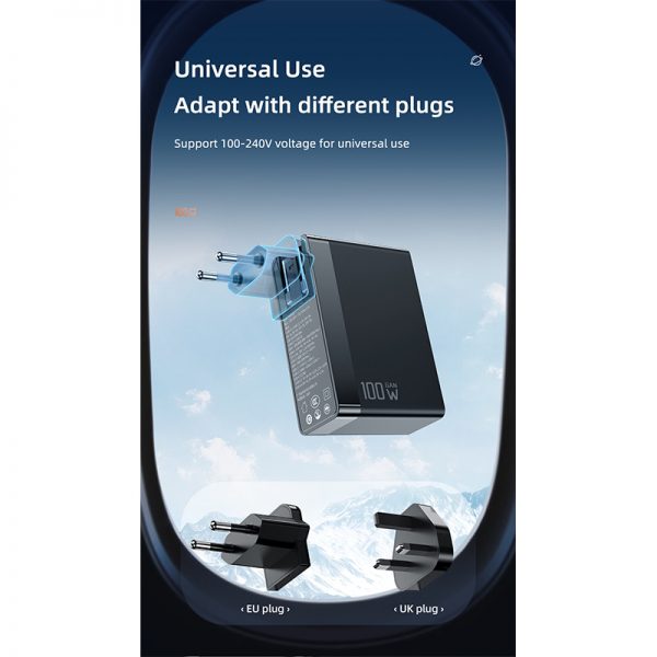 شارژر دیواری فست شارژ مک دودو MCDODO 100W GaN 3-Port USB Charger Power Delivery PD3.0 PPS QC3.0