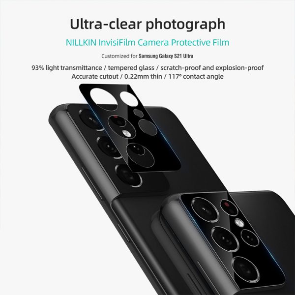 گلس لنز دوربین نیلکین سامسونگ Nillkin InvisiFilm Camera Protector for Samsung Galaxy S21 Ultra