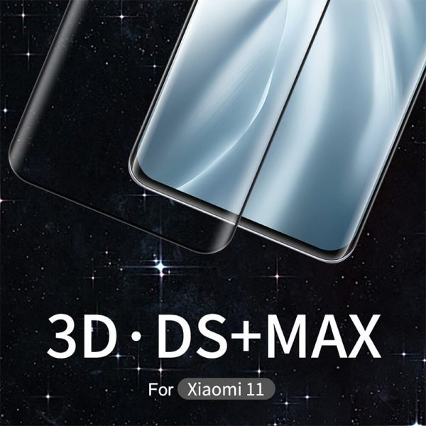 محافظ صفحه شیشه ای تمام صفحه تمام چسب نیلکین Xiaomi Mi 11, Mi 11 Pro, Mi 11 UltraNillkin 3D DS+ Max