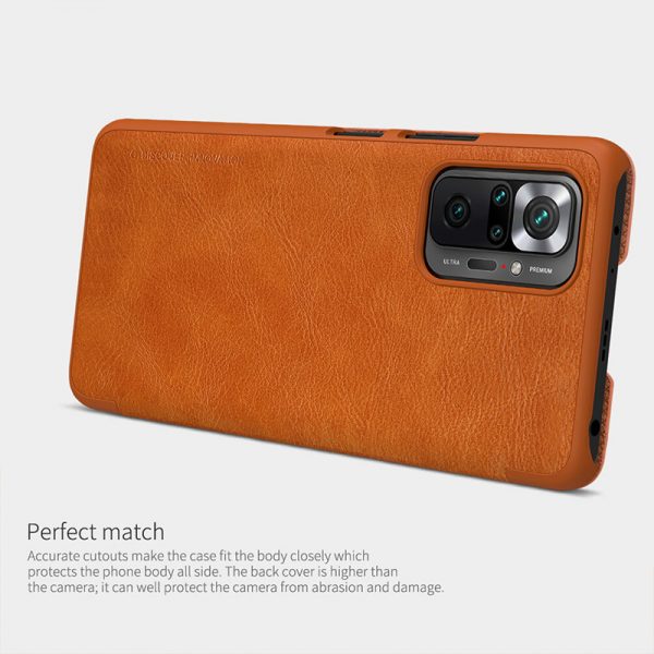 کیف چرمی نیلکین شیائومی Xiaomi Redmi Note 10 Pro / Note 10 Pro Max Nillkin Qin Leather Case