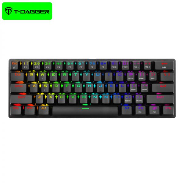 کیبورد بی سیم و سیمی گیمینگ T-Dagger Verde T-TGK317 Gaming Mechanical Keyboard