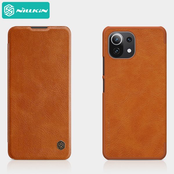 کیف چرمی نیلکین شیائومی Xiaomi Mi 11 Lite Nillkin Qin Leather Case