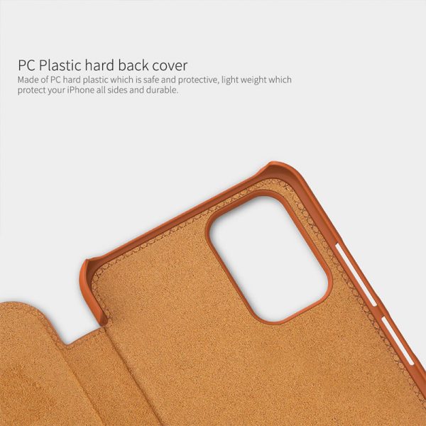 کیف چرمی نیلکین شیائومی Xiaomi Redmi note 10 4G Nillkin Qin Leather Case