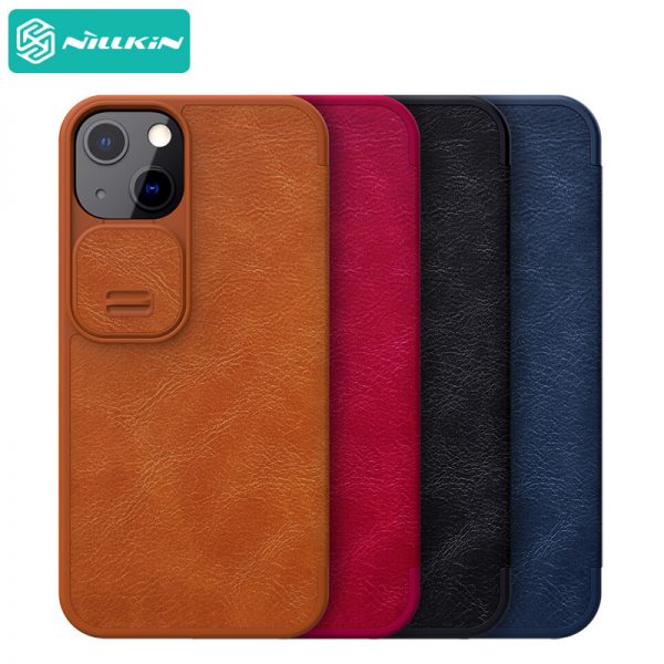 کیف چرمی نیلکین آیفون 13 - Nillkin Qin Pro Leather Case iPhone 13