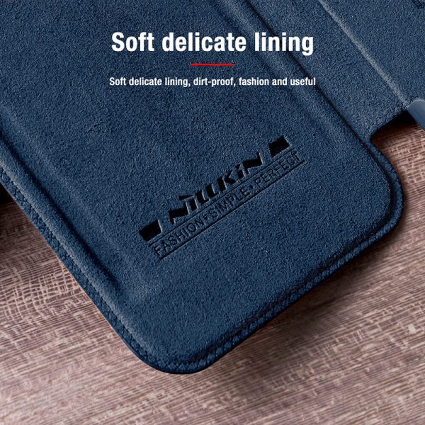 کیف چرمی نیلکین آیفون 13 پرو مکس Nillkin Qin Pro Leather Case iPhone 13 Pro Max