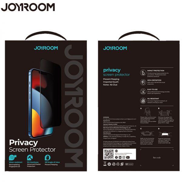 گلس جویروم حریم شخصی آیفون 13 پرو مکس Joyroom JR-PF903 iPhone 13 Pro Max tempered glass