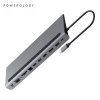 هاب تایپ سی ۱۱ پورت و استند لپ تاپ پاورولوژی Powerology 11 in 1 Multi-Display USB-C Hub & Laptop Stand 100W