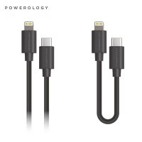 کابل لایتنینگ به تایپ سی پاورولوجی Powerology PBCOLBK Data & Fast Charge USB-C to Lightning Cable