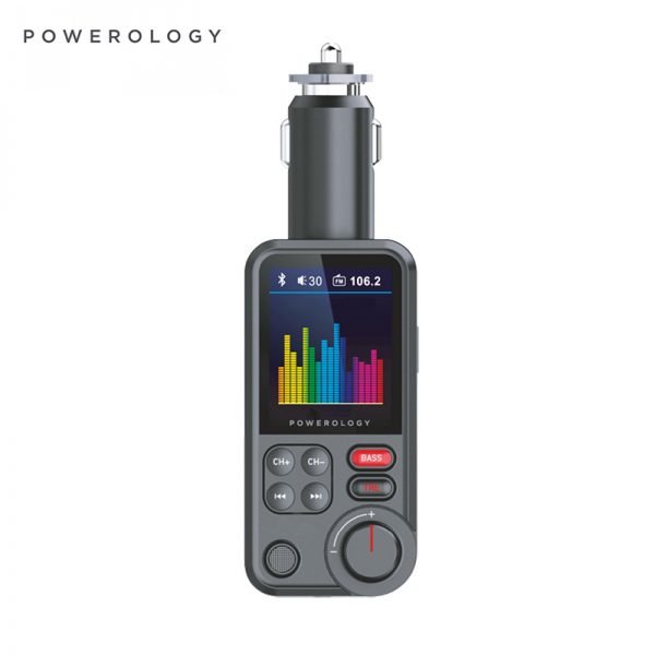 شارژر فندکی و FM Player چند کاره خودرو پاورولوژی Powerology FM Transmitter Pro Car Charger PCCSR003