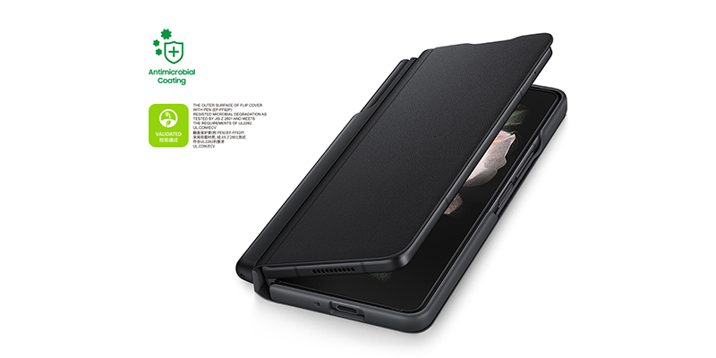 کیف اصلی سامسونگ زد فولد ۳ با قلم Galaxy Z Fold3 5G Flip Cover with Pen