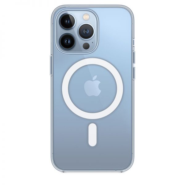 قاب شیشه ای شفاف قابلیت شارژ با مگ سیف iPhone 13 Pro Max Clear Case with MagSafe