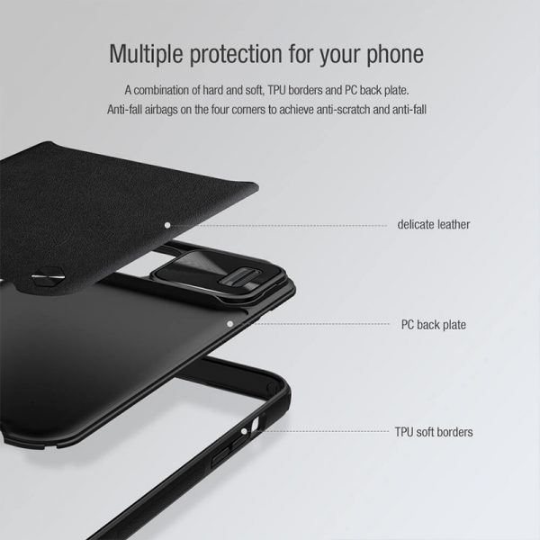 قاب نیلکین آیفون 13 پرو مکس Nillkin CamShield Leather Apple iPhone 13 Pro Max