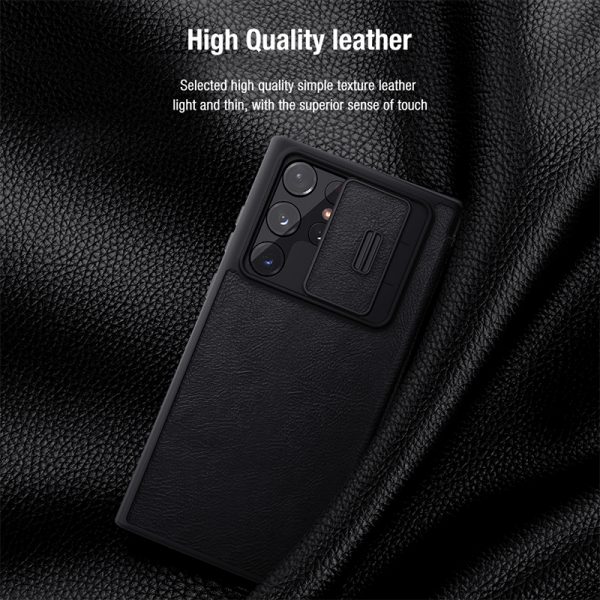 کیف چرمی نیلکین اس ۲۲ اولترا Nillkin Qin Pro Leather Case S22 Ultra