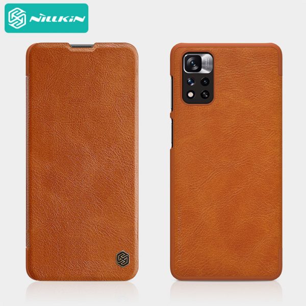 کیف چرمی نیلکین شیائومی Xiaomi Redmi Note 11 Pro / Redmi Note 11 Pro Plus 5G Nillkin Qin Leather Case