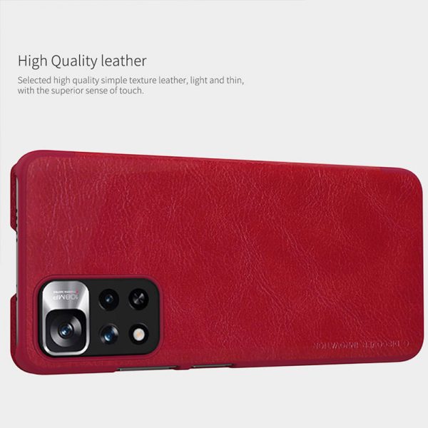 کیف چرمی نیلکین شیائومی Xiaomi Redmi Note 11 Pro / Redmi Note 11 Pro Plus 5G Nillkin Qin Leather Case
