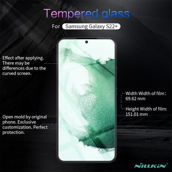 محافظ صفحه شیشه ای نیلکین سامسونگ اس ۲۲ پلاس Samsung Galaxy S22 Plus Nillkin H+ Pro