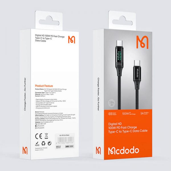 کابل تایپ سی به تایپ سی مک دودو MCDODO CA-1100 Type-C to Type-C