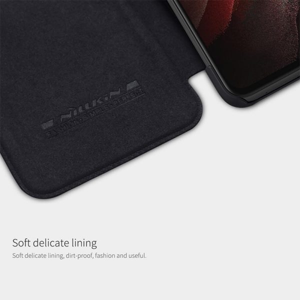 کیف چرمی نیلکین S21 FE سامسونگ Samsung Galaxy S21 FE Nillkin Qin Leather Case