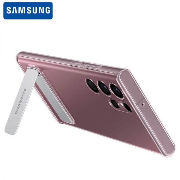 قاب استند اصلی سامسونگ Samsung Galaxy S22 Ultra 5G Clear Standing Cover