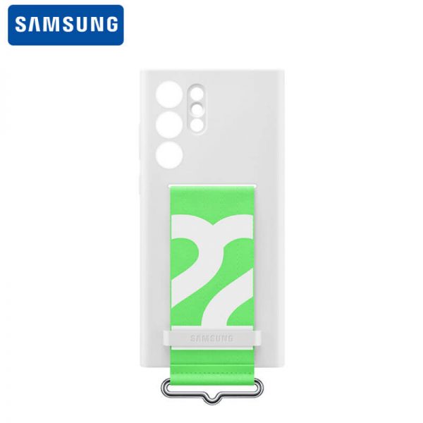قاب سیلیکونی با بند اصلی سامسونگ Samsung Galaxy S22 Ultra 5G Silicone Cover with Strap