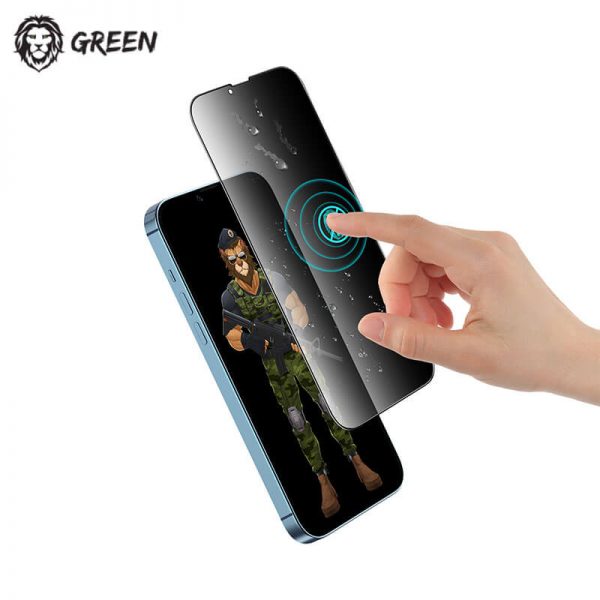 گلس لبه نرم پرایوسی iPhone 13 Pro Max گرین لاین Green 3D PET Privacy Glass