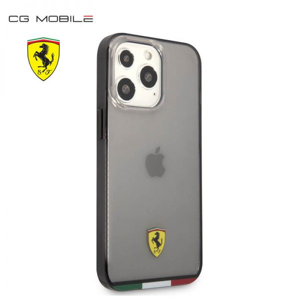 کاور فراری iPhone 13 Pro Max سی جی CGMobile HARD CASE BLACK ITALIA OUTLINE- FERRARI