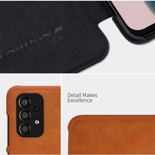 کیف چرمی نیلکین Samsung Galaxy A13 4G مدل Nillkin Qin Leather Case