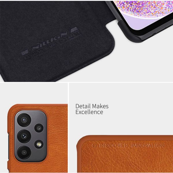 کیف چرمی نیلکین Samsung Galaxy A23 4G مدل Nillkin Qin Leather Case